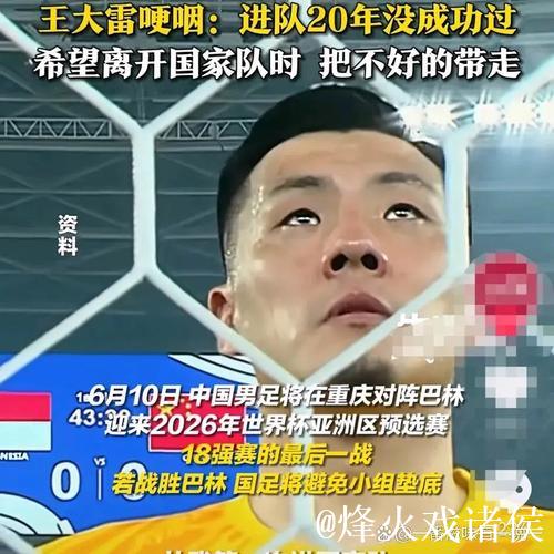 王大雷：20年的国家队生涯 一直没有成功过